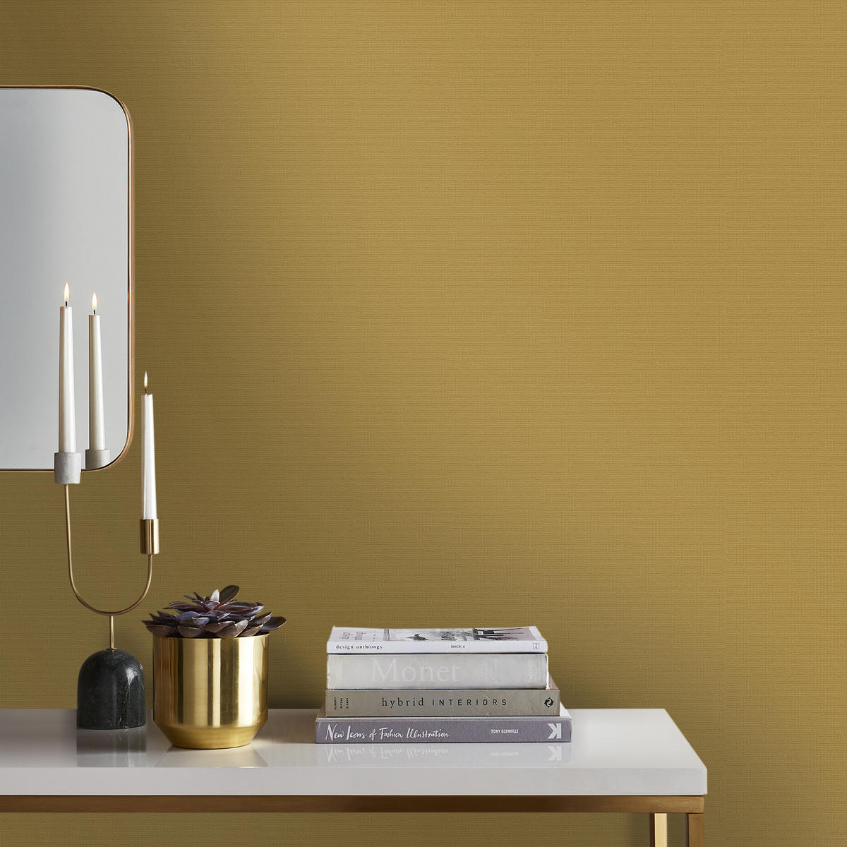 VLIESTAPETE - Twill Warm Yellow - Gelb, Papier/Kunststoff (52/1000cm) - Superfresco Easy