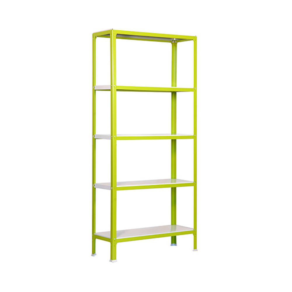 WOHNREGAL LIVING KOALA METAL mit 5 Fachböden | HxBxT 180x80x40cm | Fachlast 150kg | Grün/Weiß - Grün, Metall (80/180/40cm) - PROREGAL