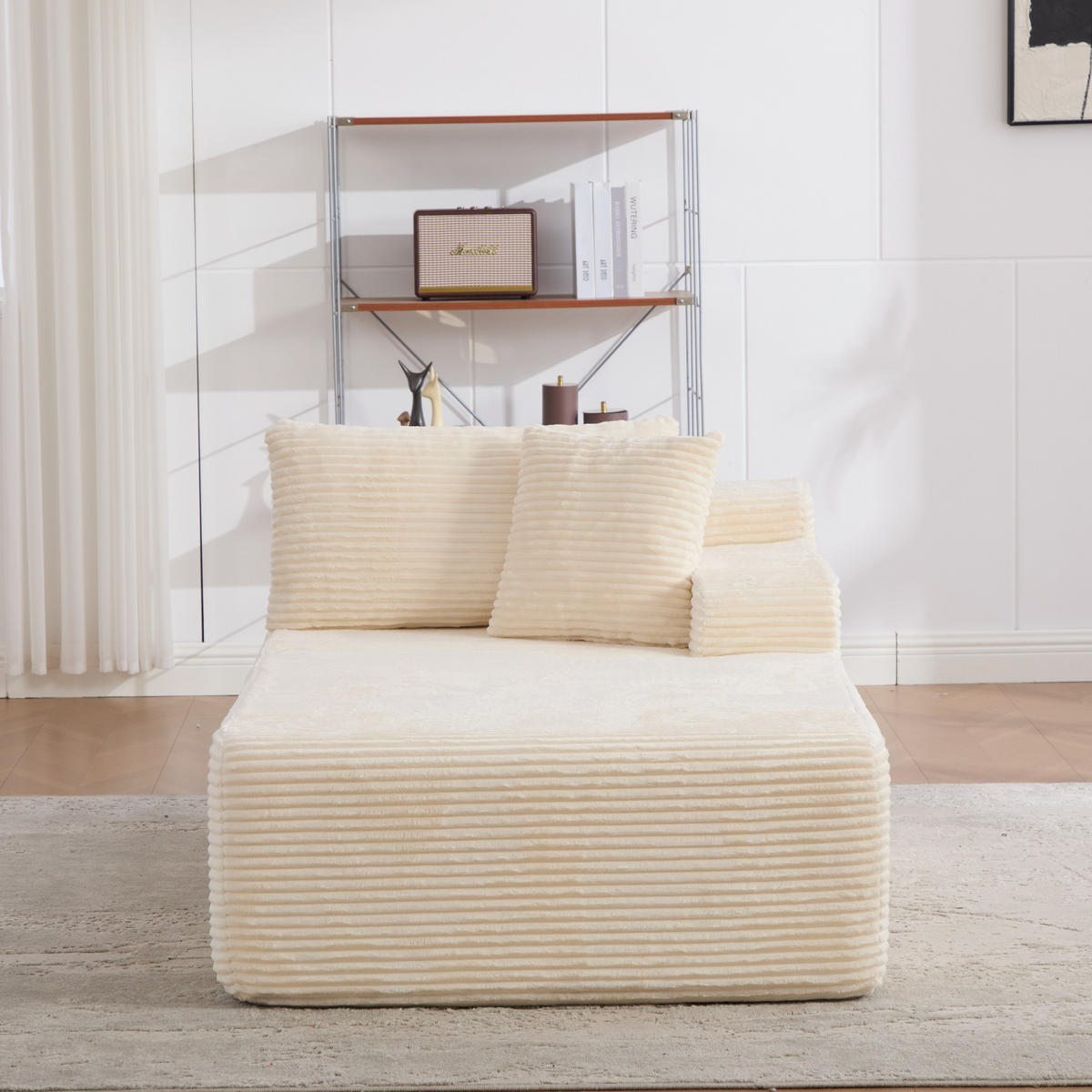 SOFAELEMENT 174/100/74.5 cm Elfenbein mit rutschfestem Boden - Ecru, Textil (100/74.5/174cm) - Oxeza