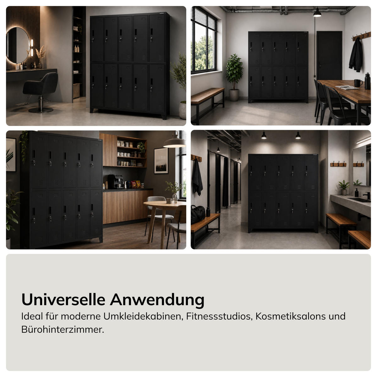 SCHLIESSFACHSCHRANK Bartek - Schwarz, Metall (136/172/45cm) - Jan Nowak