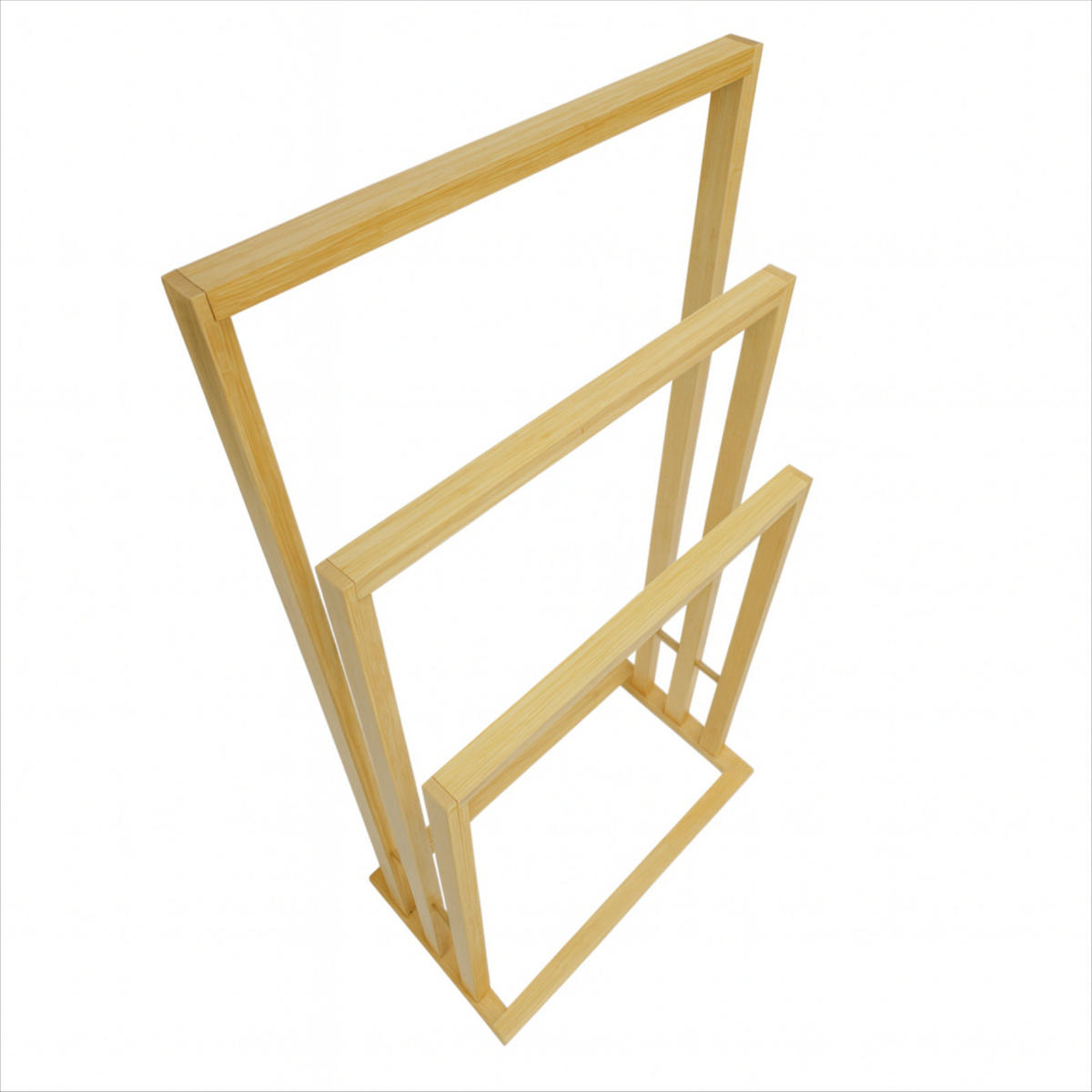 HANDTUCHSTÄNDER Bambus Natur 81,5x42x24 cm - Naturfarben, Holz (42/81.5/24cm) - Begryf