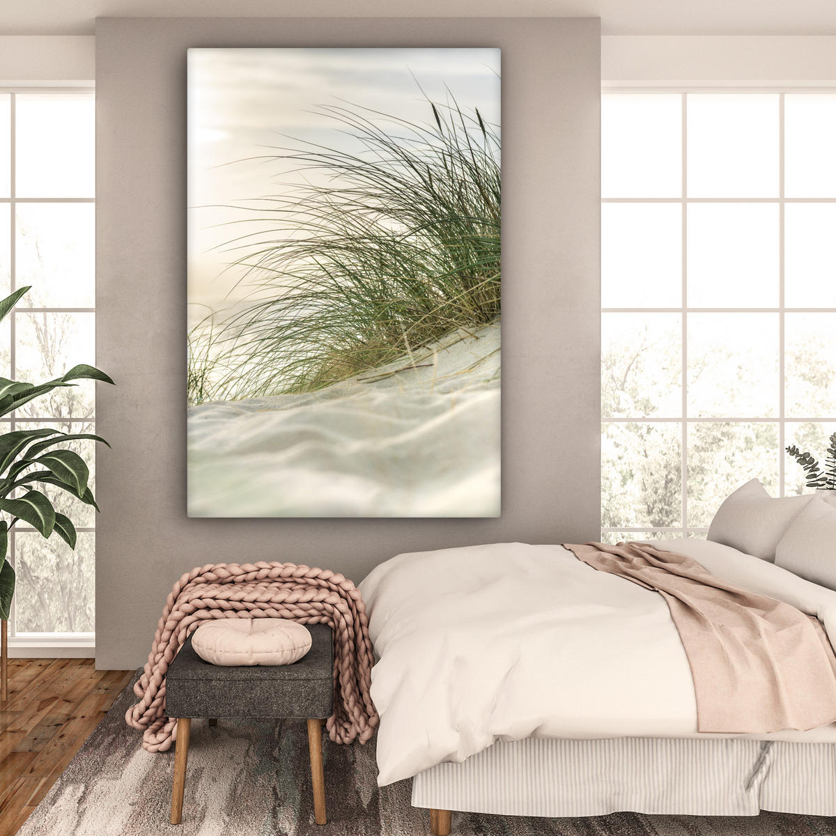 SLIKA NA PLATNU Dine 90x140 cm - krem, tekstil (90/140cm) - MuchoWow