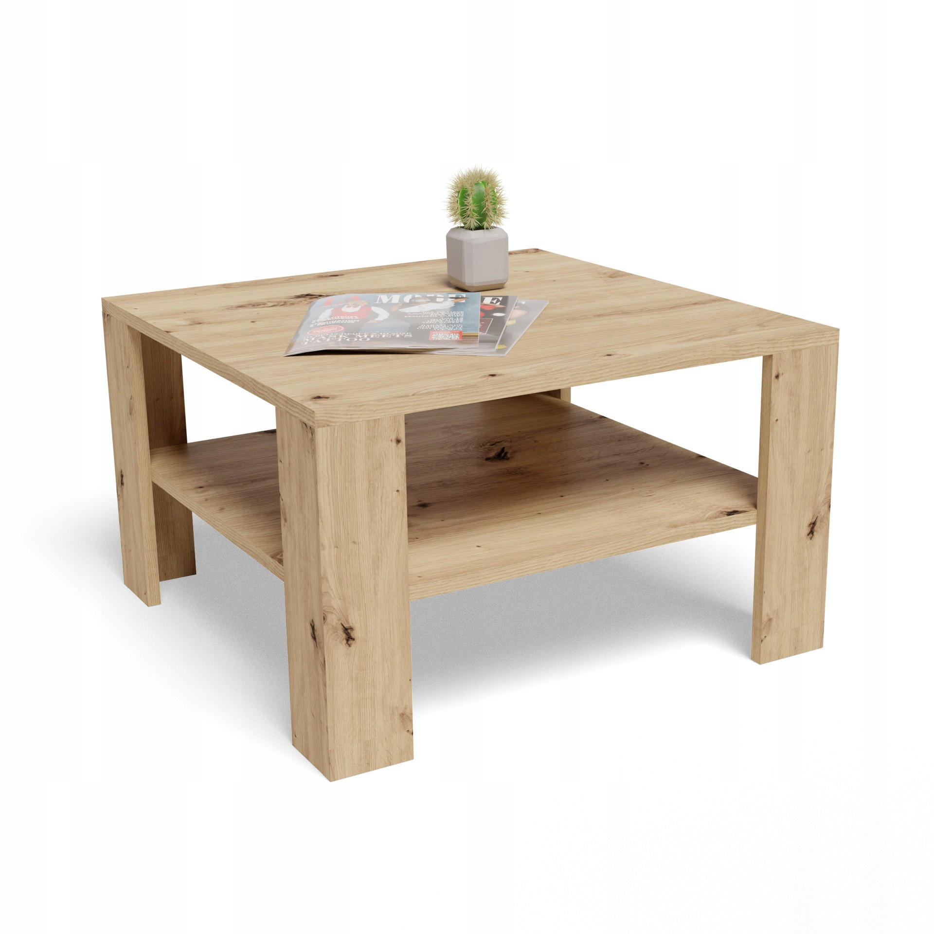 COUCHTISCH NIEDRIG EX3 Artisan Eiche 68/68/41 cm - Eiche Artisan, Holzwerkstoff (68/68/41cm) - Matkam Möbel