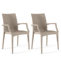 GARTENSTUHL ETULI 2-tlg, Beige - Beige, Kunststoff (56/88/50cm) - KONSIMO®