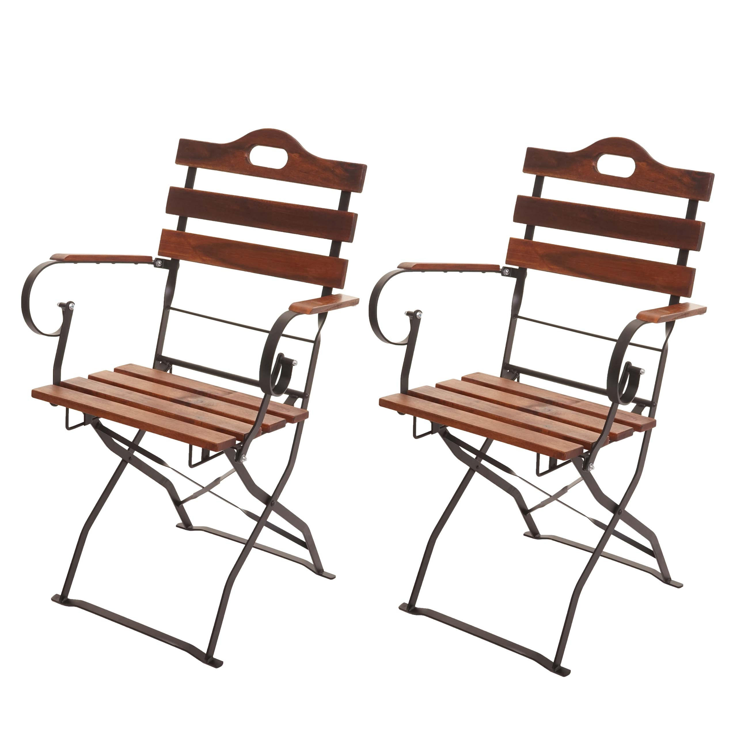 Proregal Gartenstuhl Braun 55x88x49 cm