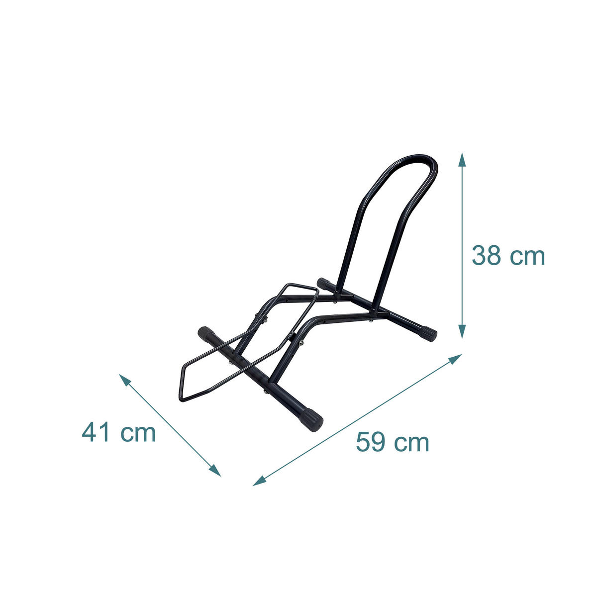 FAHRRADSTÄNDER Schwarz Stahl bis 29 Zoll - Schwarz, Metall (41/38/59cm) - Relaxdays
