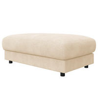 POLSTERHOCKER - Beige/Schwarz, Textil (107/41/77cm) - home24