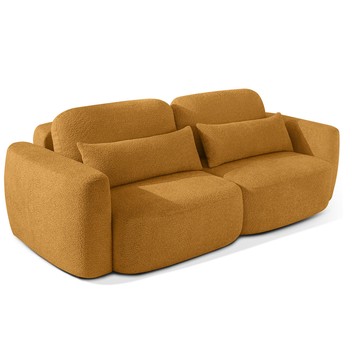 SOFA 3 ELOSA - Honig, Holz/Textil (245/85/115cm) - KONSIMO®