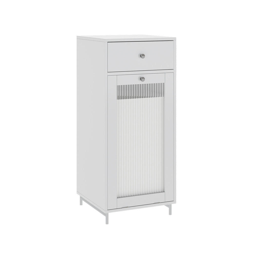 MIDISCHRANK Malte Weiß 40 x 96 cm - Weiß, Holzwerkstoff (40/96/40cm) - Vicco