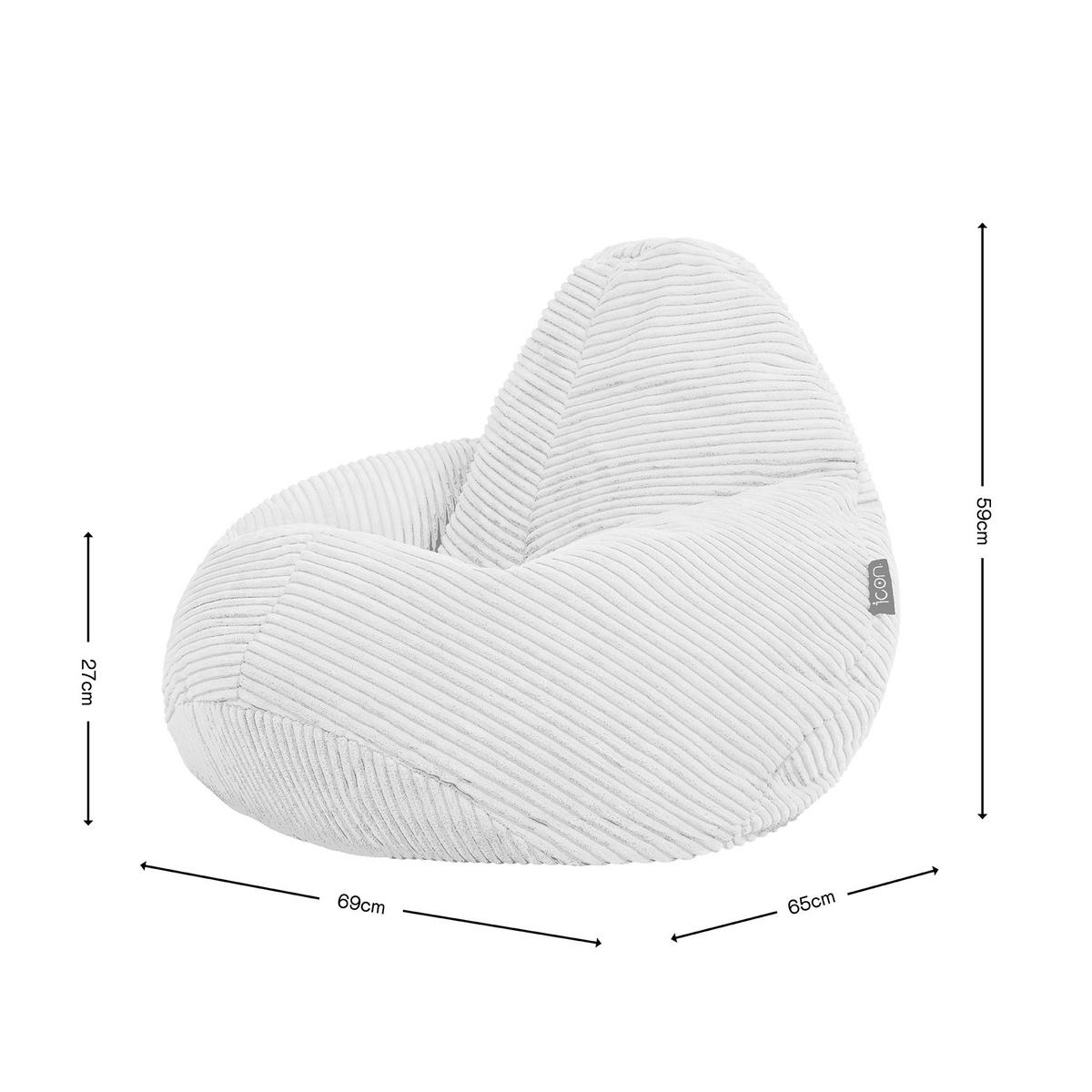 SITZSACK für Kinder Sessel aus Cord 2-tlg. - Salbeigrün, Textil (69/59/65cm) - icon