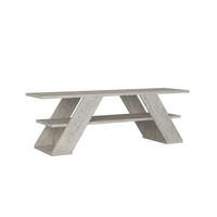 TV-MÖBEL 3 Regale L120 cm - Farfalla - Weiß, Holzwerkstoff (33.5/40/120cm) - Calicosy