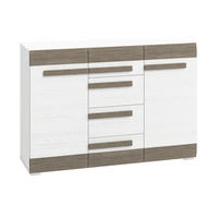 KOMMODE – 138 cm – Blanco – Grau / Kieferfarben - Grau/Kieferfarben, Holzwerkstoff (138/96/42cm) - hi-markt