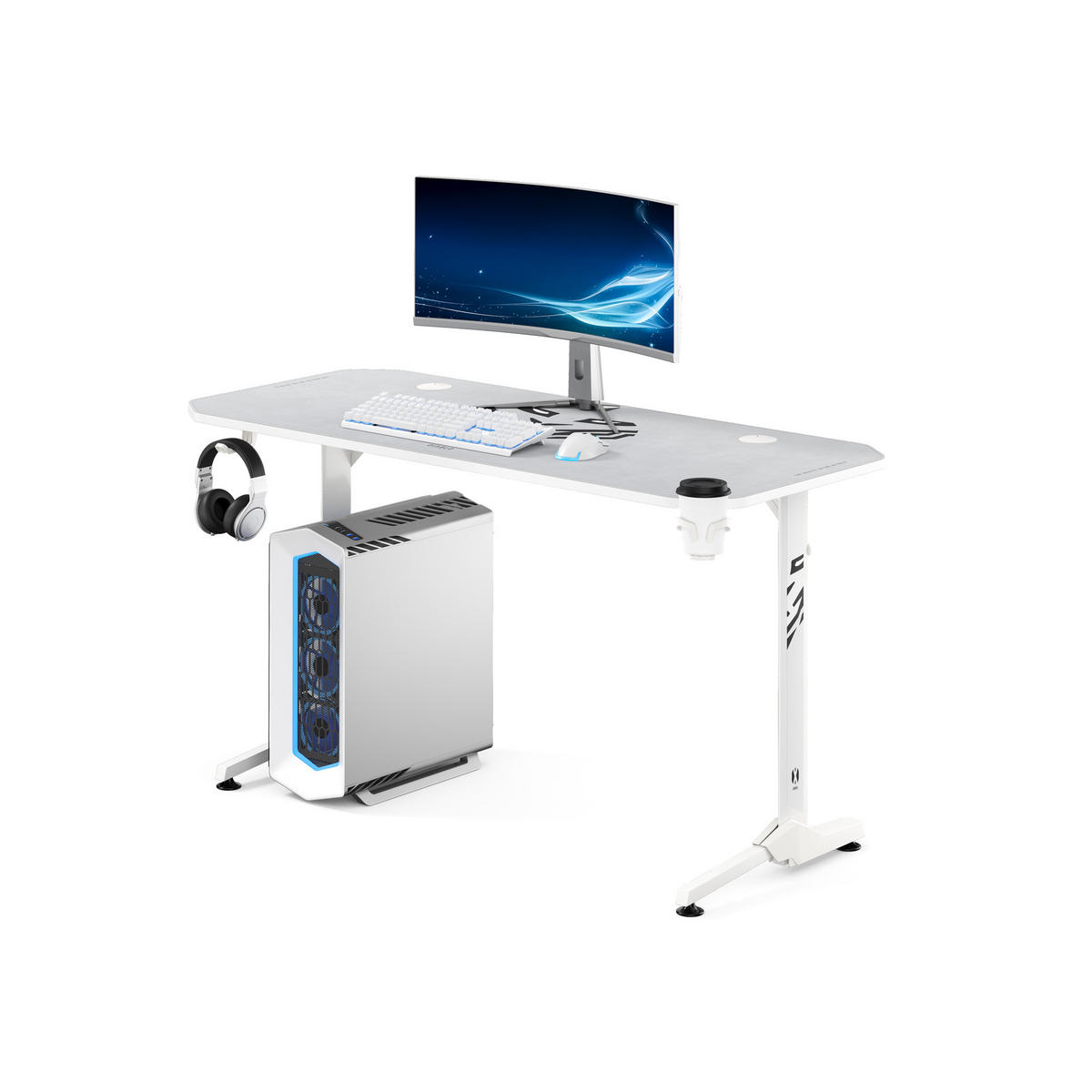 SCHREIBTISCH X-Mate - Weiß, Holzwerkstoff (60/140/75cm)