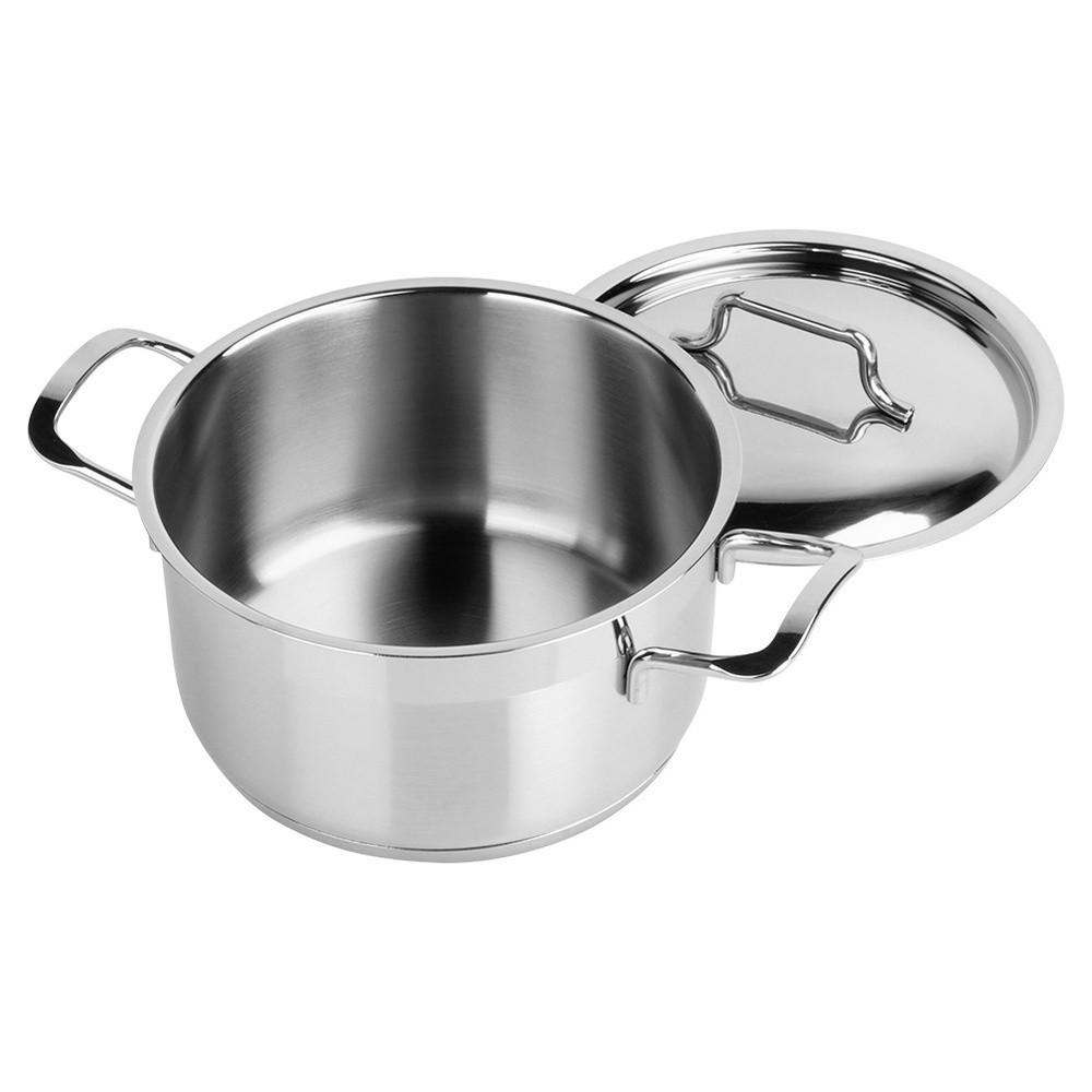KOCHTOPF Anett mit Edelstahldeckel silber - Silberfarben, Metall (2.3cm) - Orion 