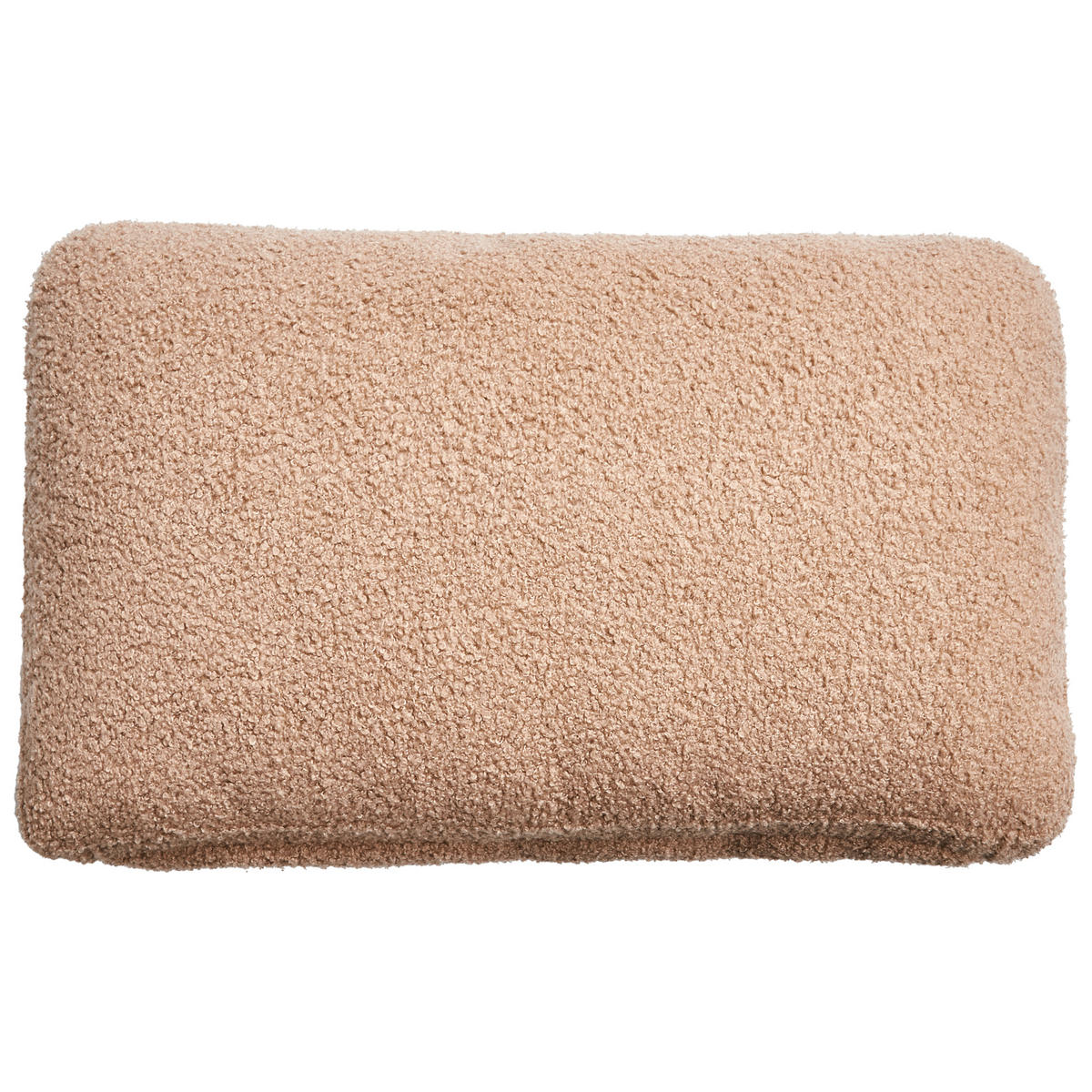 ČALOUNĚNÉ LEHÁTKO CHAISE LONGUE PRAVOSTRANNÉ Bouclé Pískově béžové Ewron - černá/písková barva, textil (150/70/72cm) - Beliani