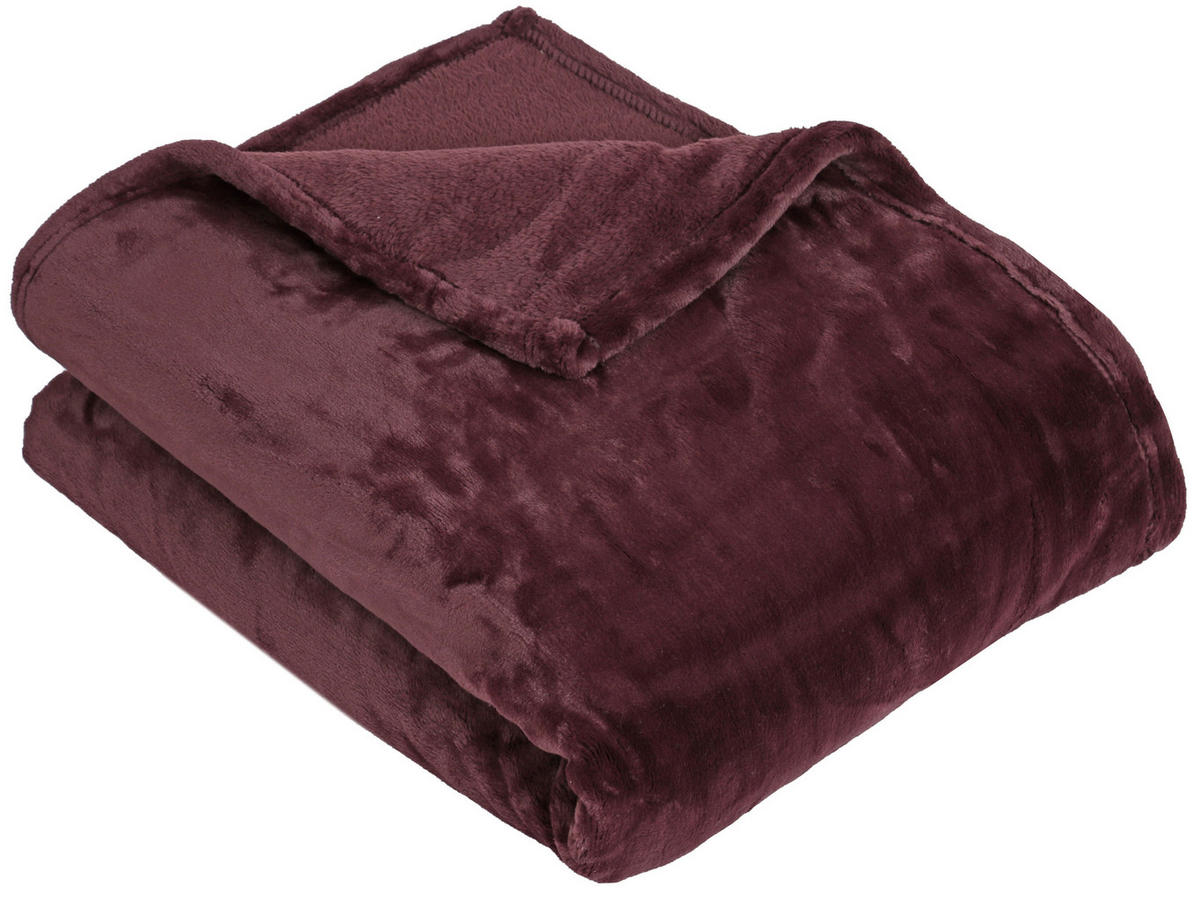 KUSCHELDECKE, 150x200 cm, 100% Polyester, Rot - Bordeaux, Textil (150/200cm) - Zollner