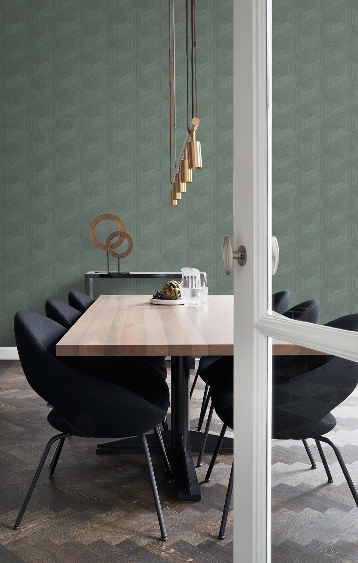TAPETE 3D-Muster 50 x 900 cm - Grün, Papier (50/900cm) - Origin Wallcoverings