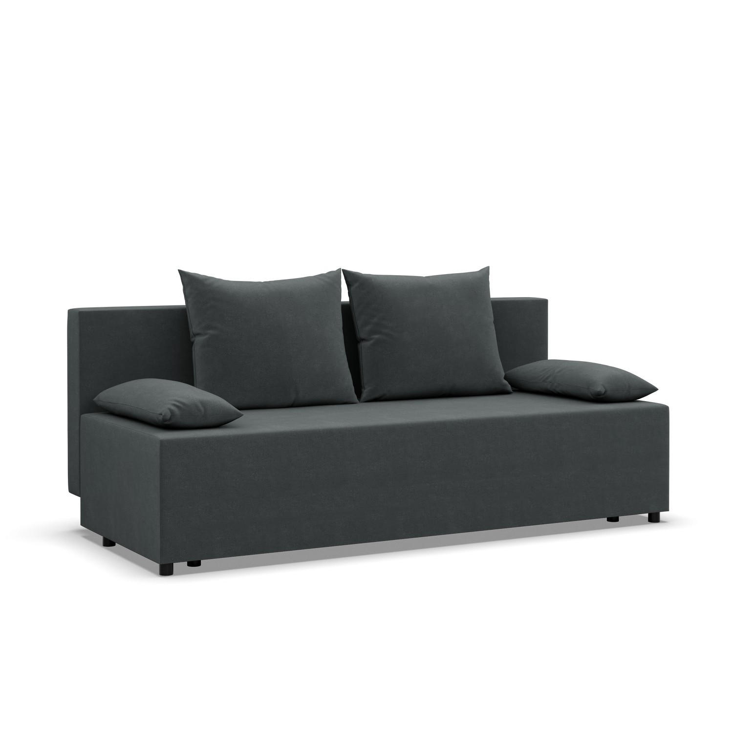 SOFA 3-SITZER MIT SCHLAFFUNKTION FERMO Dunkelgrau - Dunkelgrau, Textil (92/95/191cm) - Mebligo