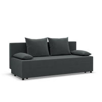 SOFA 3-SITZER MIT SCHLAFFUNKTION FERMO Dunkelgrau - Dunkelgrau, Textil (92/95/191cm) - Mebligo