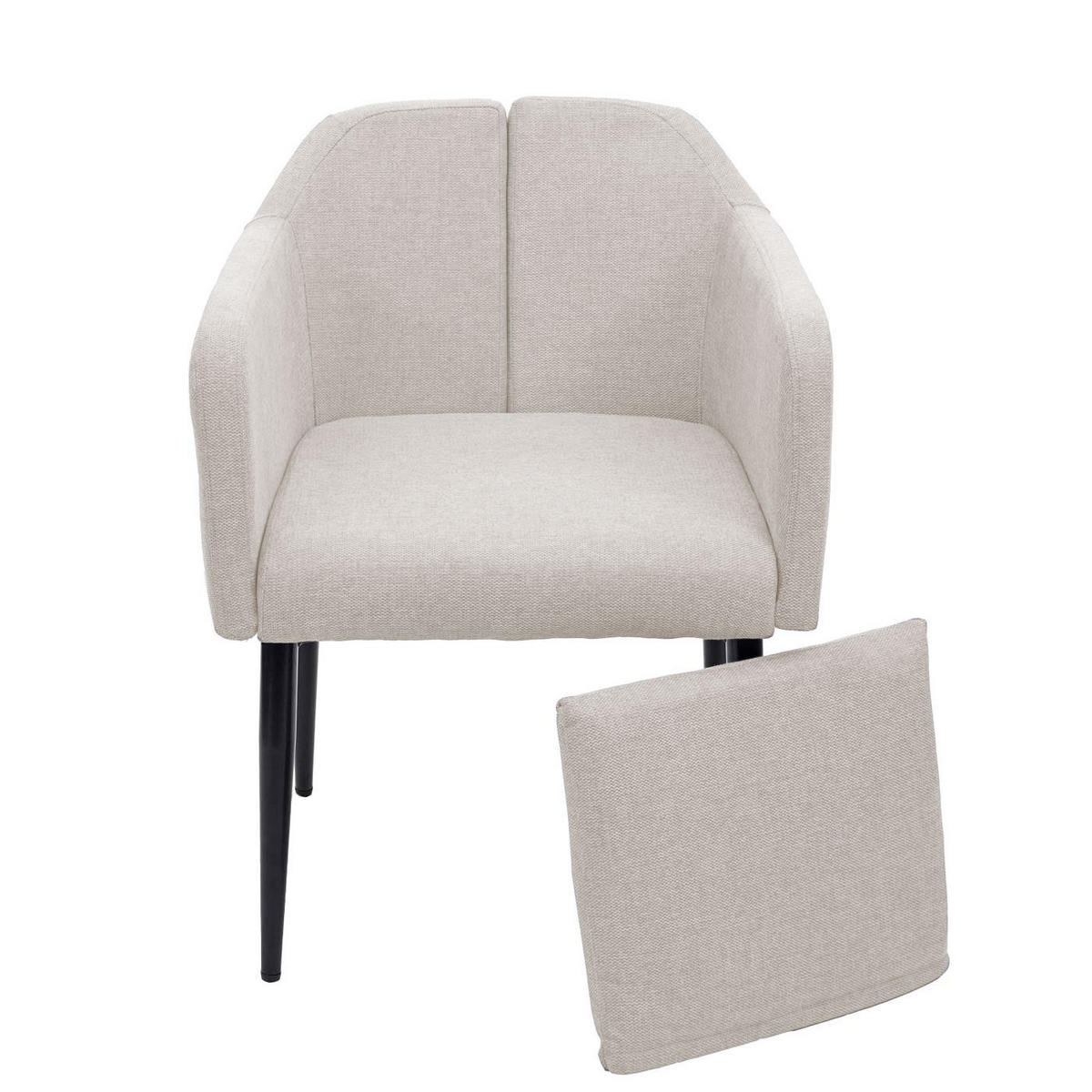 ESSZIMMERSTUHL Beige 6er-Set - Beige, Textil (60/86/65cm) - Jamb