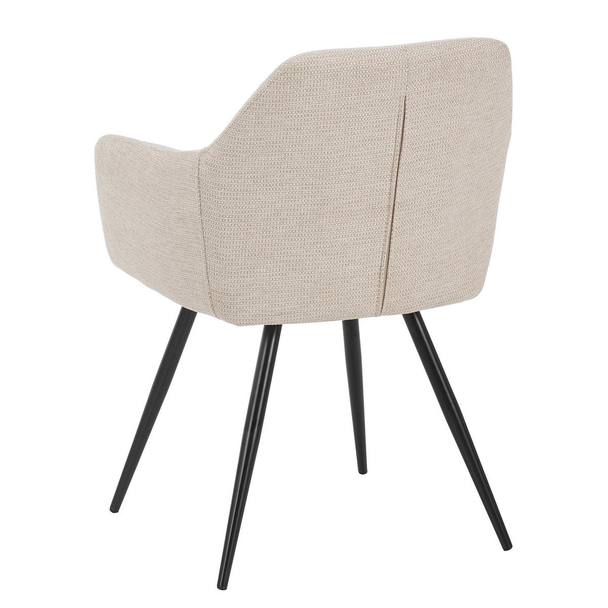 ARMLEHNENSTUHL - 2er-Set - Grau, Textil/Metall (56/82/63cm) - home24