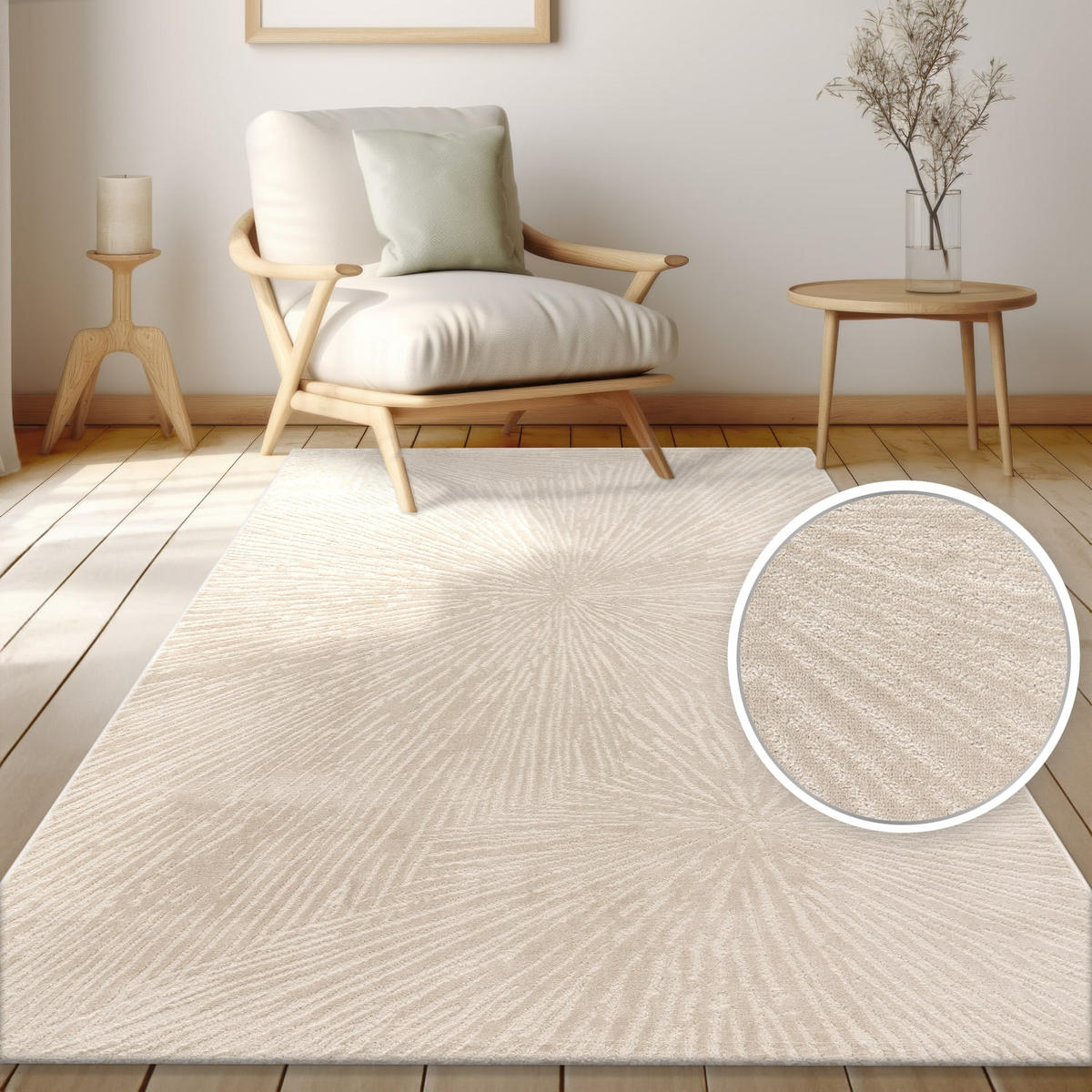 KURZFLORTEPPICH, einfarbig, aus Polypropylen, Florhöhe 9 mm, Beige, 200 x 280 cm - Beige, Textil (200/280cm) - KADIMA DESIGN