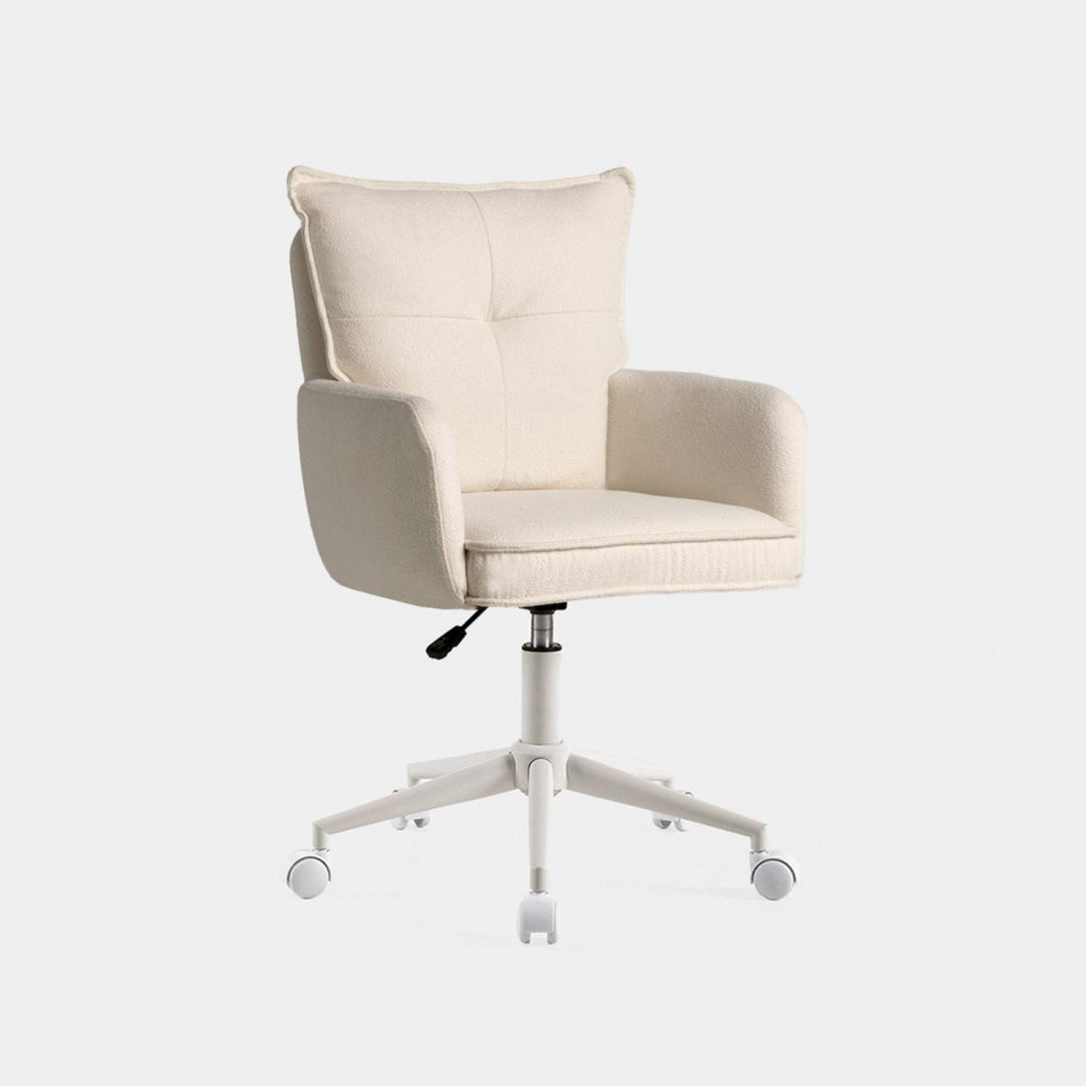 SCHREIBTISCHSTUHL Koen Beige 59 cm x 89-97 cm - Beige, Metall (59/89/63cm) - Klast Home