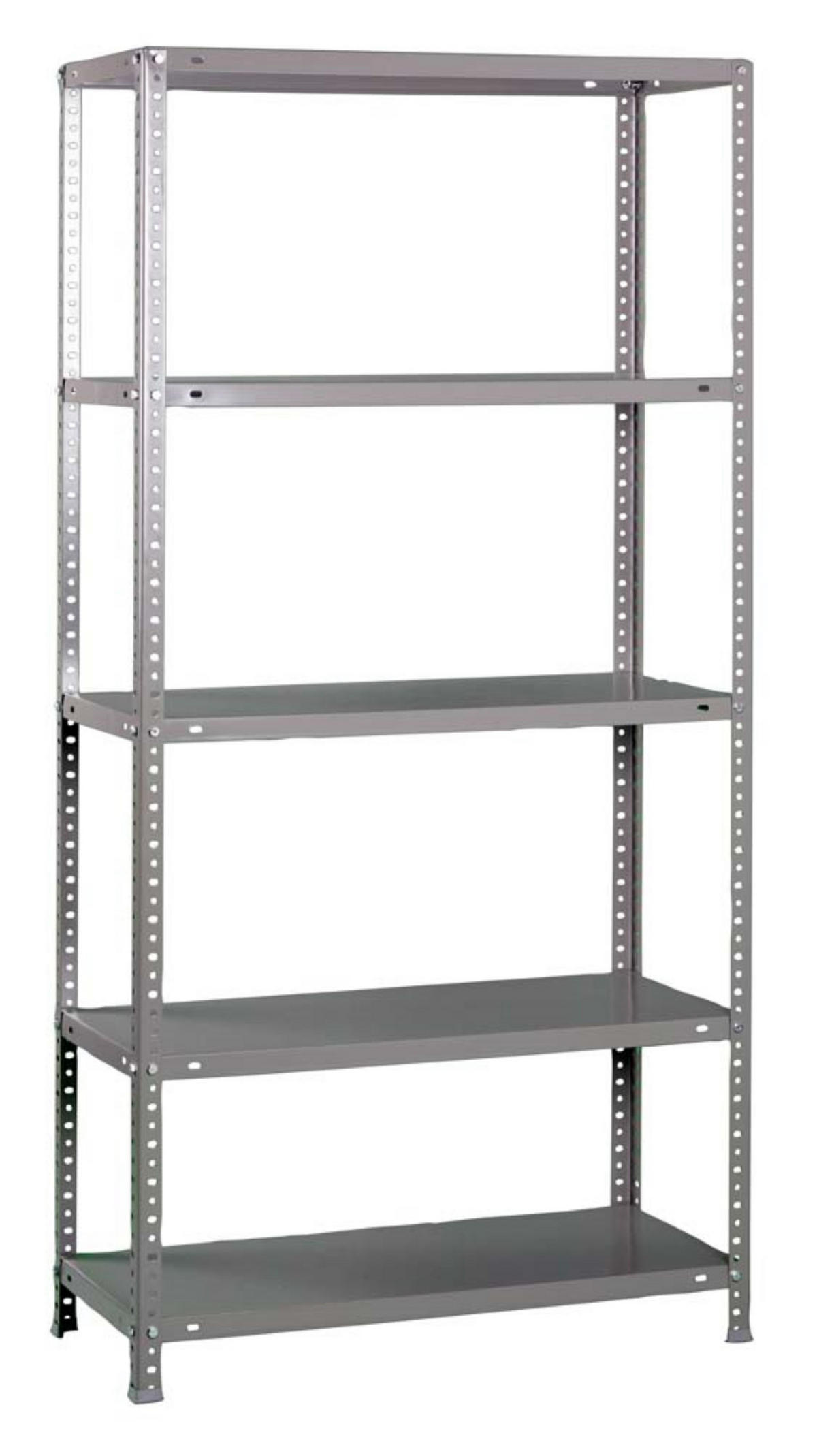 SCHRAUBREGAL PANDA TALL | HxBxT 200x100x40cm | 5 Fachböden | Fachlast 100kg | Verzinkt - Silberfarben, Metall (100/200/40cm) - PROREGAL