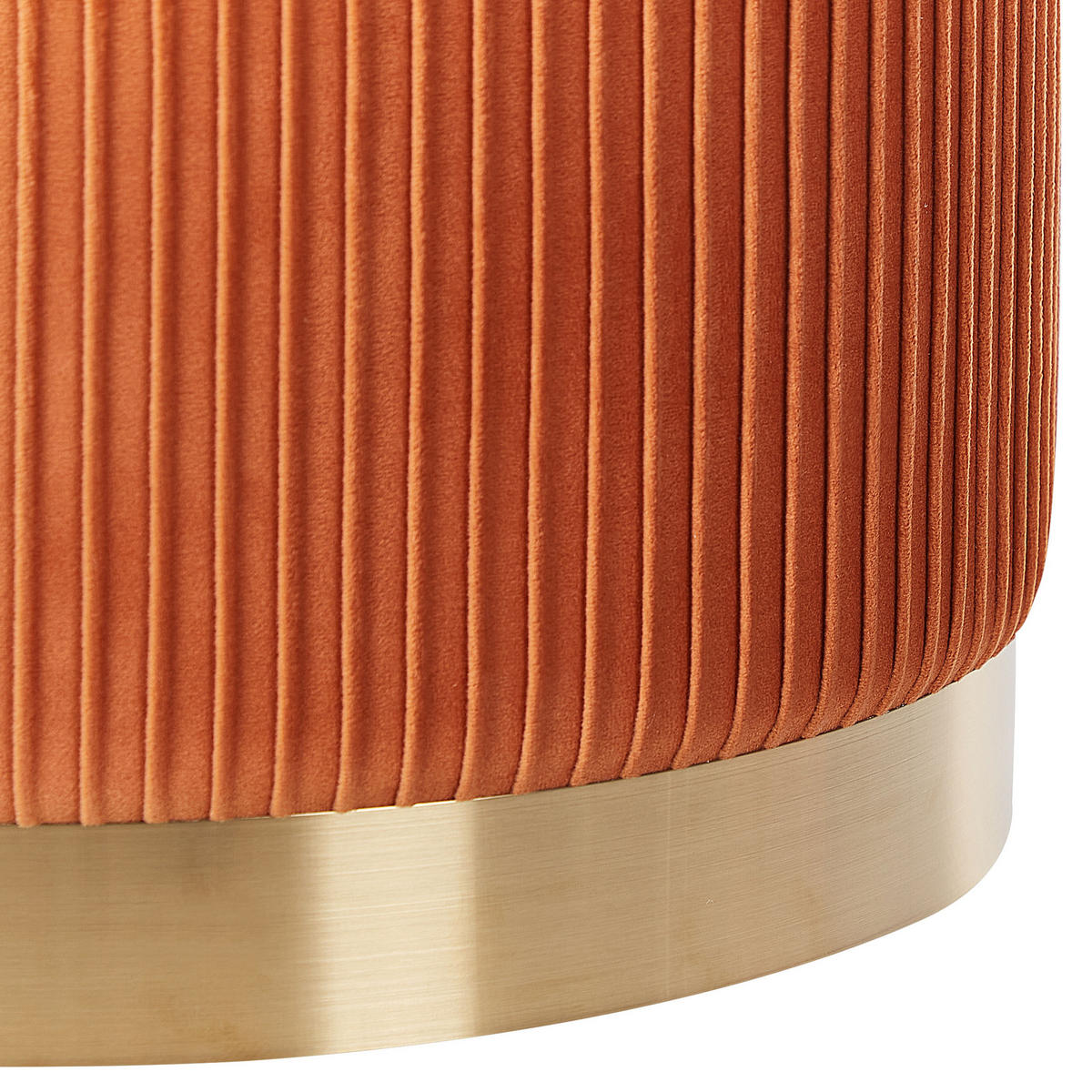 POUF 2er-Set-Orange Miramar - Goldfarben/Orange, Textil (31/44/31cm) - Beliani