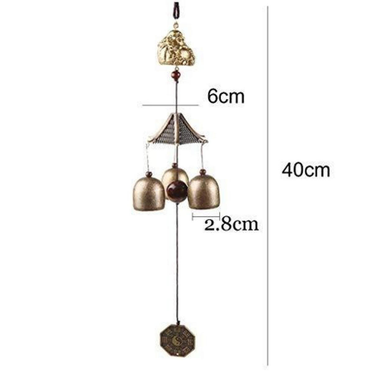 WINDSPIEL Elefant 40 cm - Bronzefarben, Metall (40/4/4cm)