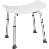 DUSCHHOCKER ,51 x 39 x 43 – 60,5 cm,weiß - Weiß, Metall (39/60.5/51cm) - tectake