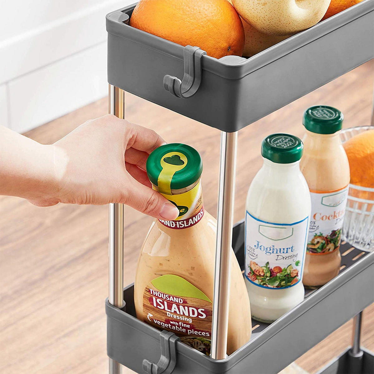 ROLLWAGEN - Grau, Kunststoff (13.5/60/40cm) - Hansiro