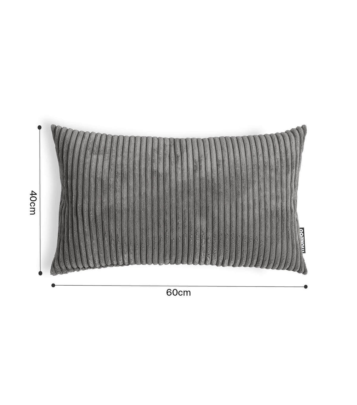 SOFAKISSEN Rest 2er-Set - Dunkelgrau, Textil (40/60cm) - Mokebo