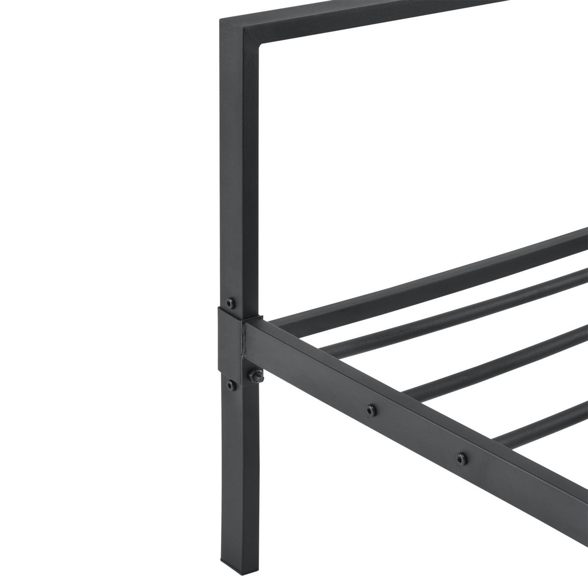 METALLBETT Imatra - Schwarz, Metall (180/200cm) - [en.casa]