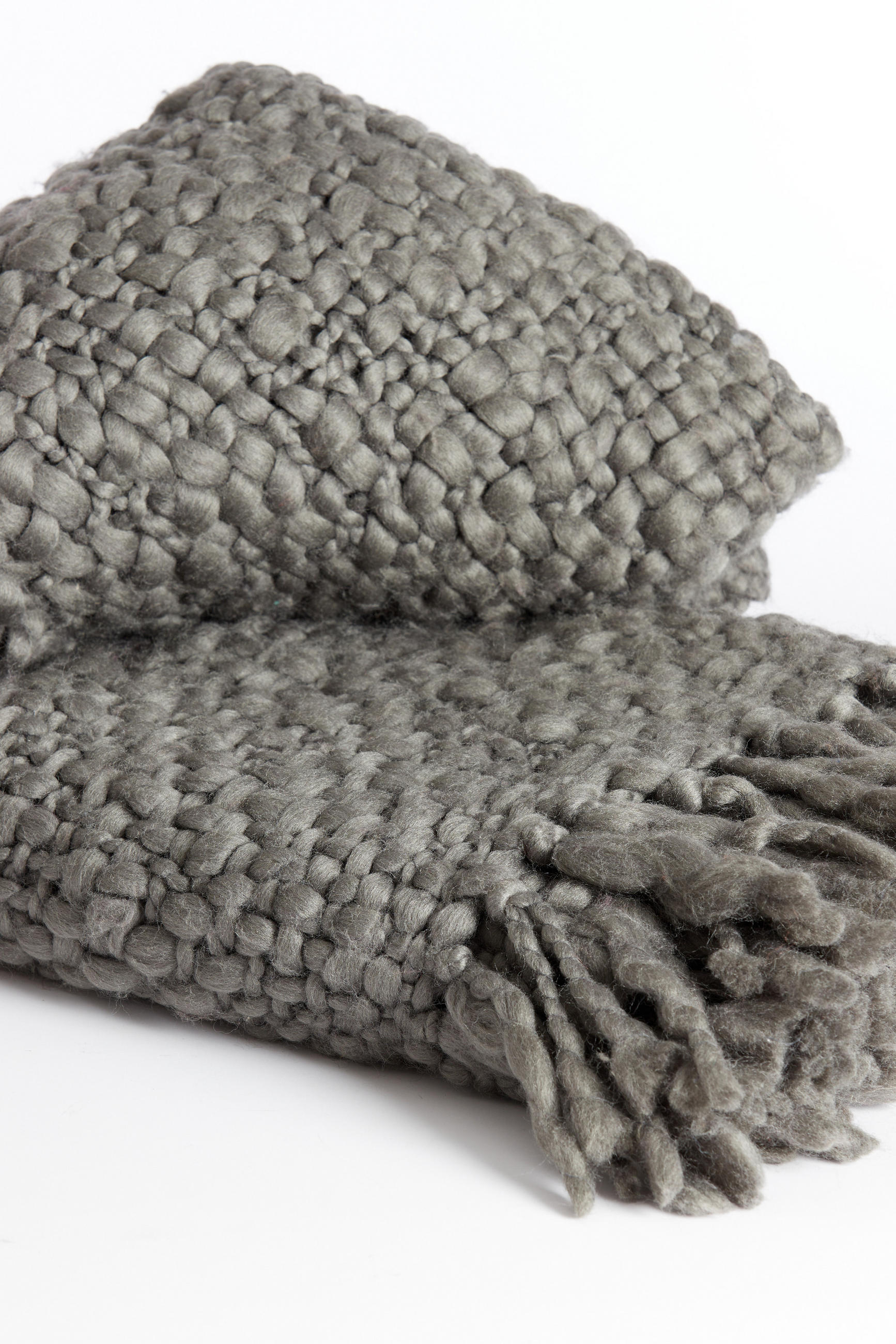 PLAID Risca Grau 170/130/0,5 cm - Grau, Textil (130/170cm) - Light & Living