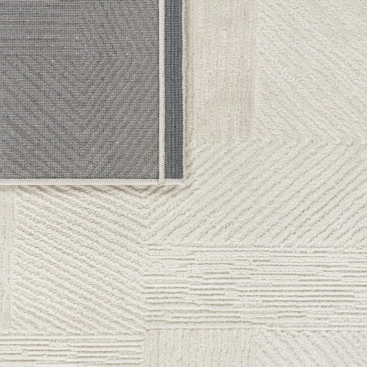 FLACHWEBETEPPICH Boho Creme 80 x 150 cm - Creme, Kunststoff (80/150cm) - TT Home
