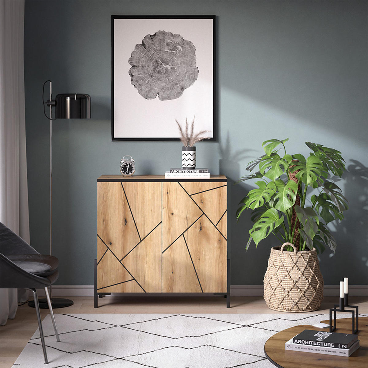 KOMMODE Hatto Eiche 84 x 80.1 cm - Eichefarben, Holzwerkstoff (84/80.1/39.7cm) - Vicco