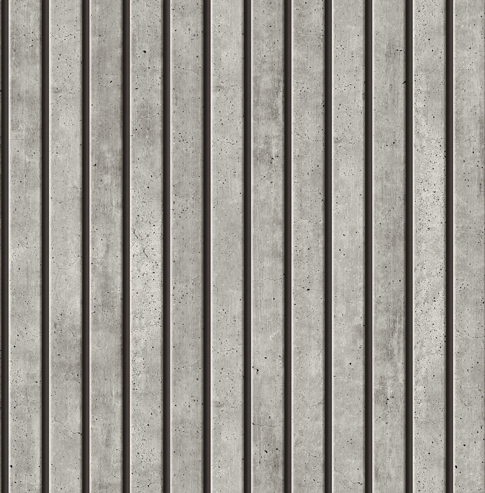 VLIESTAPETE - Betonbalken - Grau, Papier/Kunststoff (52/1000cm) - Easy Decor