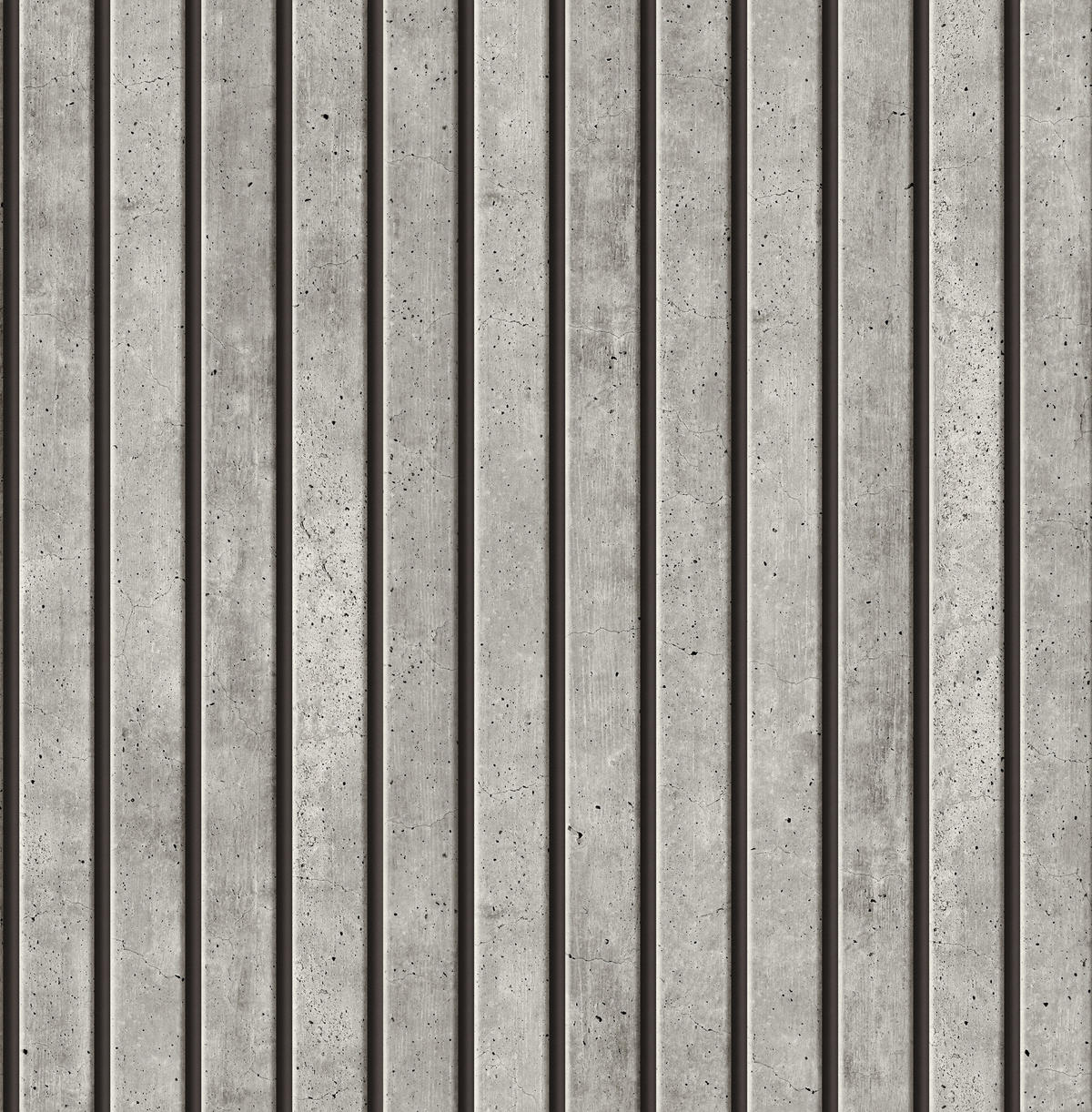 VLIESTAPETE - Betonbalken - Grau, Papier/Kunststoff (52/1000cm) - Easy Decor