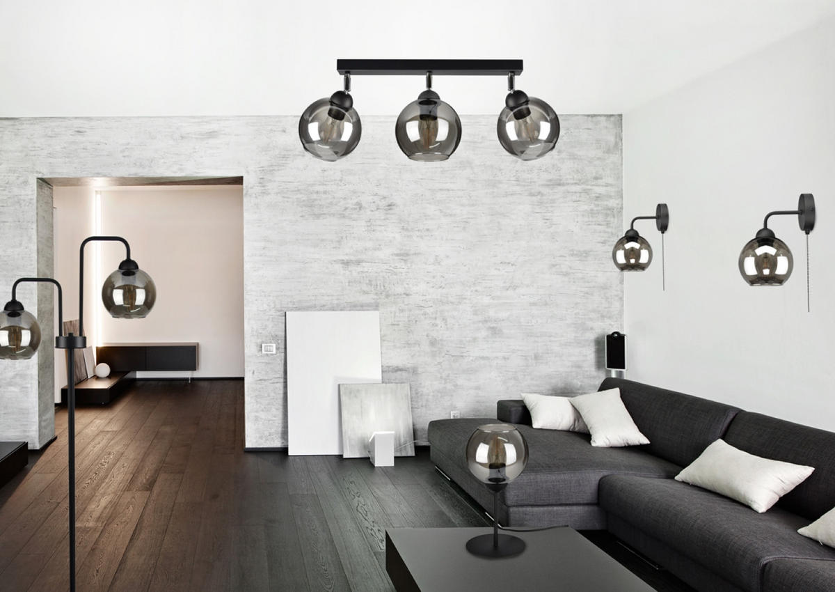 DECKENLEUCHTE HAGEN - Schwarz, Glas/Metall (15/60/21cm) - kiki design