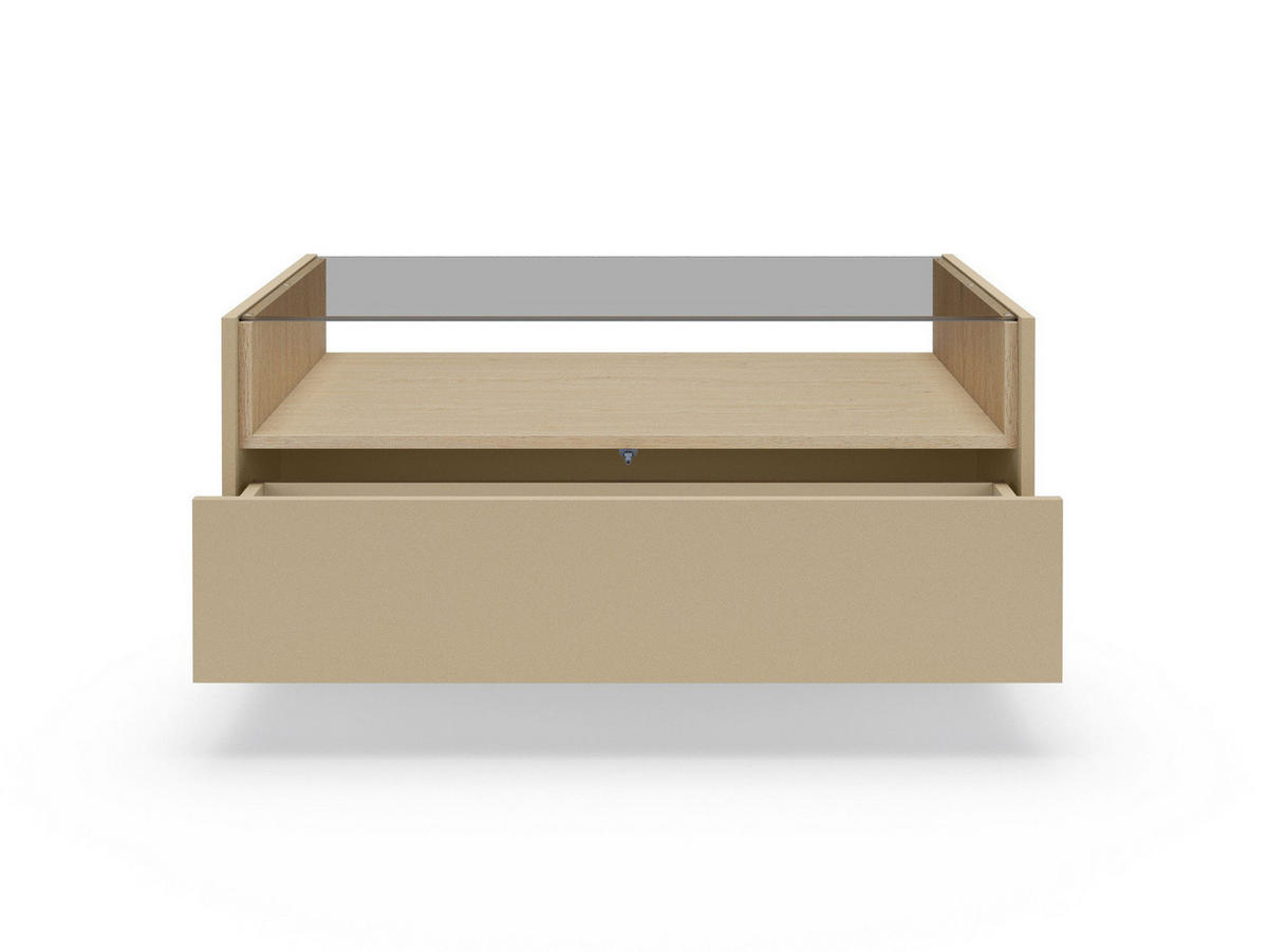 COUCHTISCH 96x67x43 TULUM - Beige, Holzwerkstoff (67/96/67cm) - Compleo24