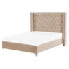 POLSTERBETT 160/200cm Beige Lubbon - Beige, Textil (160/200cm) - Beliani