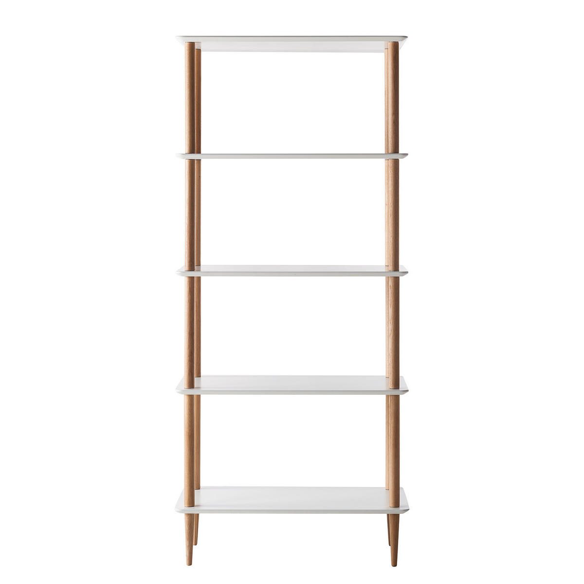 REGAL - Eiche teilmassiv - Weiß / Eiche - Weiß, Holzwerkstoff (80/180/40cm) - home24