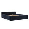 POLSTERBETT Casto mit Stauraum 160/200 cm Marineblau im Terra NW Stoff - Schwarz/Naturfarben, Holz/Holzwerkstoff (160/200cm) - AltaBeds