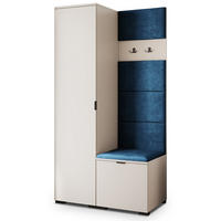 GARDEROBENSCHRANK LORI 95/181/51 cm Modern Garderobe-Set Kaschmir - Kaschmir/Blau, Holzwerkstoff (95/181/51cm) - MASSENO