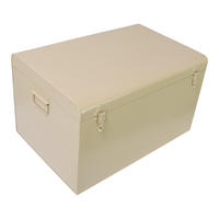 AUFBEWAHRUNGSTRUHE Box Large - Beige, Metall (60/35/40cm) - LOFT42