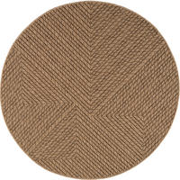 TEPPICH Outdoor ARLBERG in Beige, in Jute-Optik, aus Polypropylen, Ø 80 cm - Beige, Textil (80/80cm) - KADIMA DESIGN