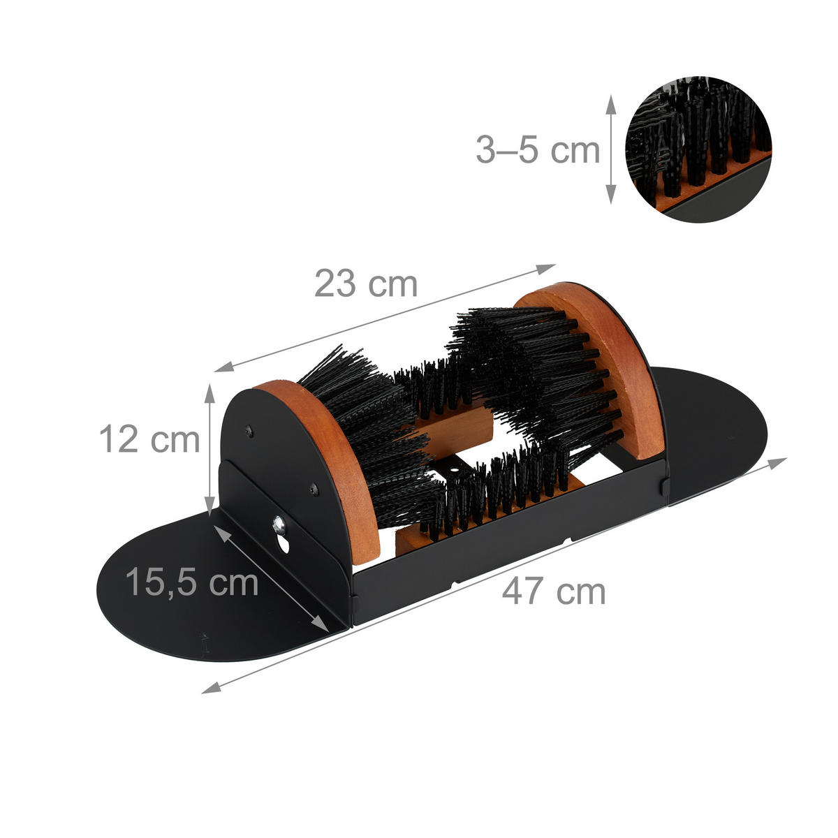 SCHUHABSTREIFER - Schwarz, Holz/Kunststoff (47/15.5cm) - Relaxdays