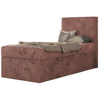 JUGENDBETT TILIO 90/200 - Rosa - H4 - Rechts Seite - Rosa, Textil (90/200cm) - MKS