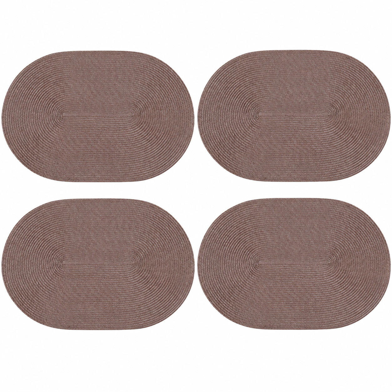 PLATZSET 4er Set Polypro Schoko 45/30 cm - Cappuccino, Kunststoff (30/45cm) - TiborTex